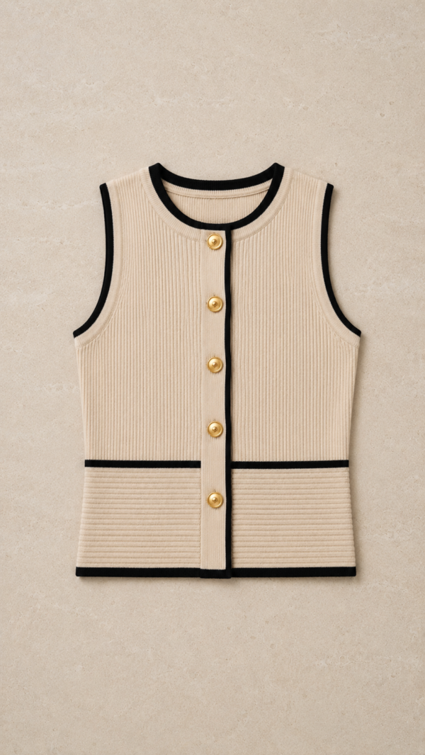 Conjunto top y falda beige elegante | Stylicious (11)