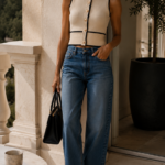 Conjunto top y falda beige elegante | Stylicious (17)