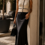 Conjunto top y falda beige elegante | Stylicious (12)