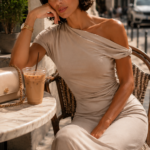 Vestido largo asimetrico elegante | Stylicious