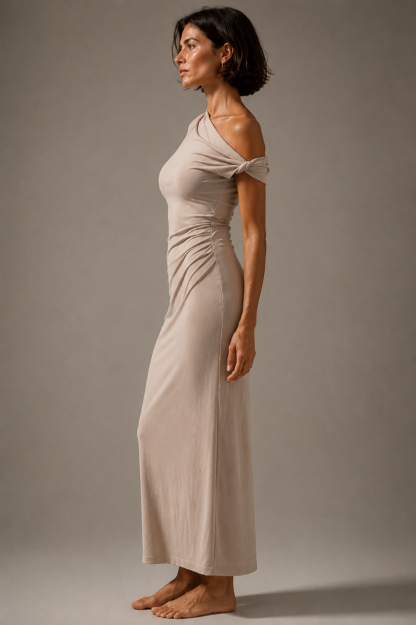 Vestido largo asimetrico elegante | Stylicious (4)