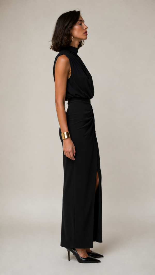 Vestido largo cruzado elegante | Stylicious (6)