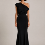 Vestido largo negro asimetrico de fiesta | Stylicious (5)