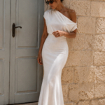 Vestido largo blanco asimetrico | Stylicious (17)
