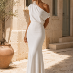 Vestido largo blanco asimetrico | Stylicious (19)