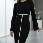 Vestido negro midi elegante | Stylicious (8)