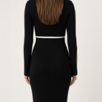 Vestido negro midi elegante | Stylicious (6)