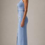 Conjunto top y falda azul elegante | Stylicious (6)