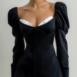 Vestido corto blanco y negro | Stylicious (9)