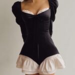 Vestido corto blanco y negro | Stylicious (7)