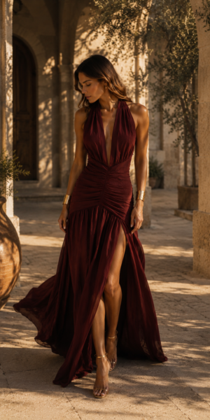 Vestido maxi de Tencel italiano