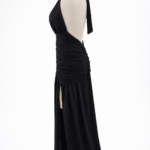Vestido largo negro con nudo | Stylicious (24)