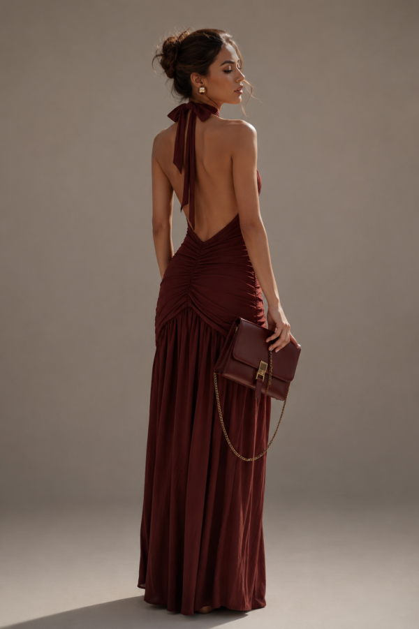 Vestido Fruncido Moka