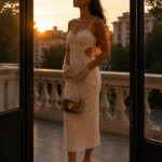 Vestido midi con perlas de fiesta | Stylicious (14)