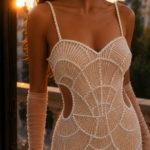 Vestido midi con perlas de fiesta | Stylicious (21)
