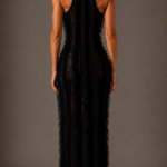 Vestido negro elegante de cuello alto | Stylicious (7)