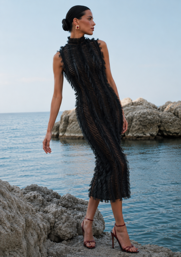 Vestido negro 3d .