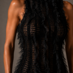 Vestido negro elegante de cuello alto | Stylicious (17)