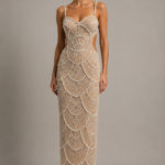 Vestido midi con perlas de fiesta | Stylicious (2)