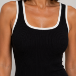Vestido negro y blanco de punto | Stylicious (6)