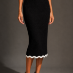 Conjunto top y falda negro de punto | Stylicious (22)