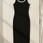 Vestido negro y blanco de punto | Stylicious (10)