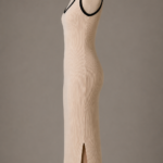 Vestido de punto beige y negro | Stylicious (11)