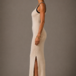 Vestido de punto beige y negro | Stylicious (3)