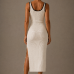 Vestido blanco y negro de punto | Stylicious (14)