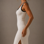 Vestido blanco y negro de punto | Stylicious (17)