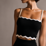 Conjunto top y falda negro de punto | Stylicious (7)
