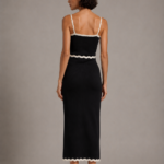 Conjunto top y falda negro de punto | Stylicious (4)