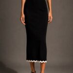 Conjunto top y falda negro de punto | Stylicious (21)