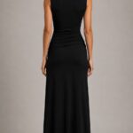 Vestido largo negro fluido | Stylicious (5)