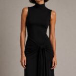 Vestido largo negro fluido | Stylicious (3)