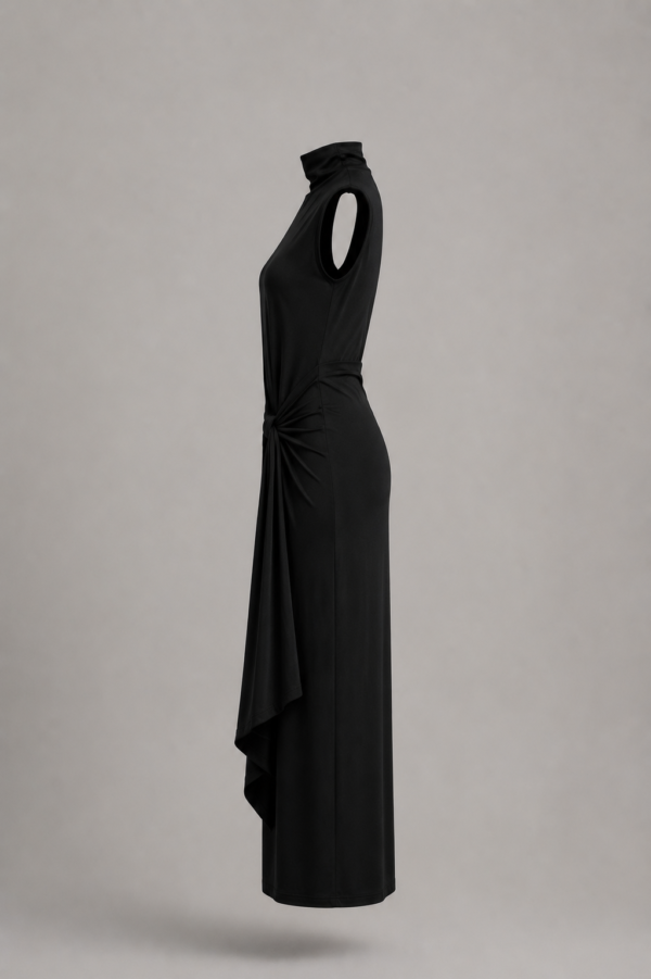 Vestido largo negro fluido | Stylicious (19)