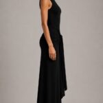 Vestido largo negro fluido | Stylicious (6)
