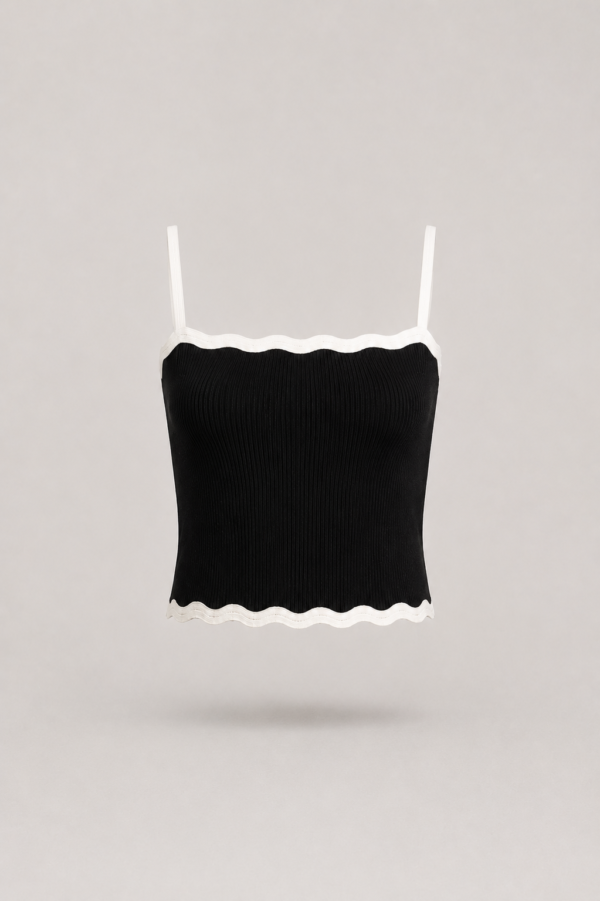 Conjunto top y falda negro de punto | Stylicious (19)