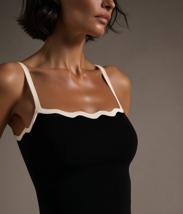 Conjunto top y falda negro de punto | Stylicious (13)