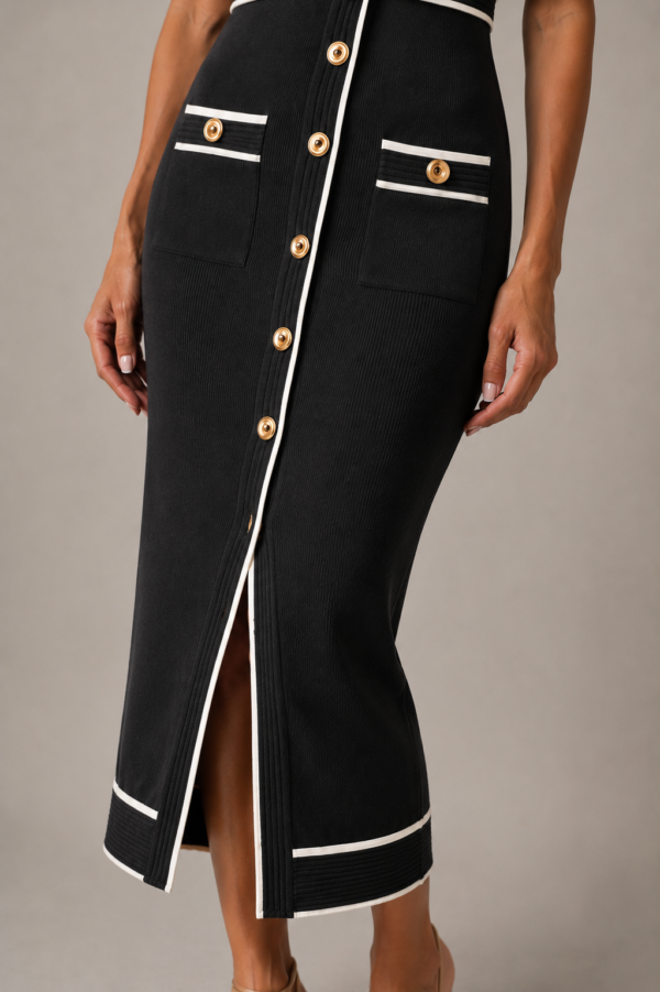 Conjunto top y falda negro elegante | Stylicious (15)