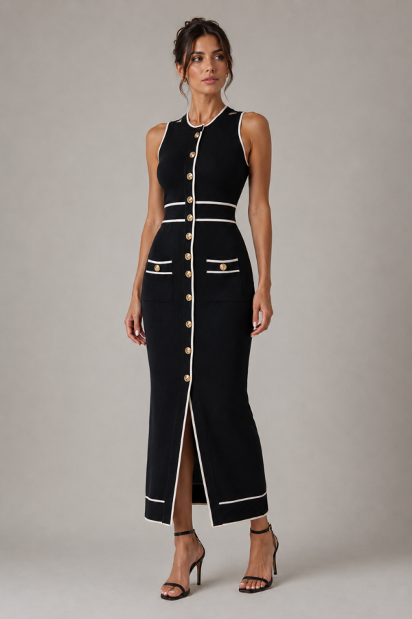 Conjunto top y falda negro elegante | Stylicious (10)