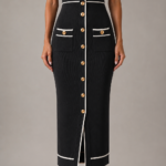 Conjunto top y falda negro elegante | Stylicious (14)