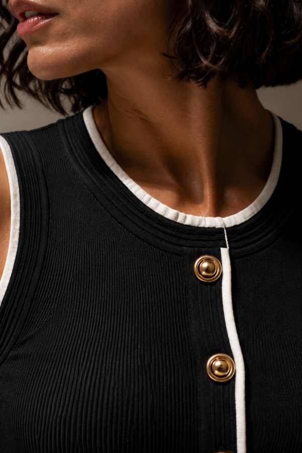 Conjunto top y falda negro elegante | Stylicious (4)