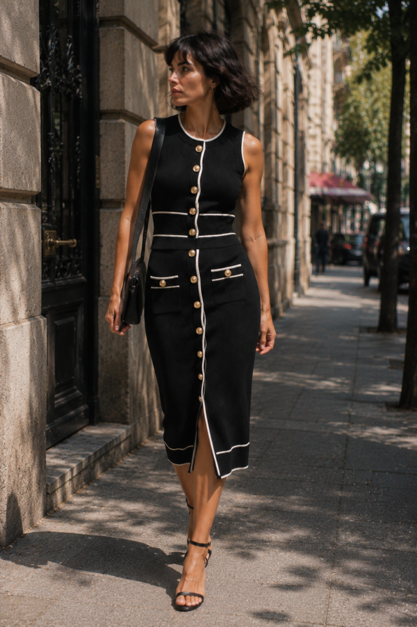 Conjunto top y falda negro elegante | Stylicious (2)