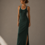 Vestido de punto verde elegante | Stylicious (3)