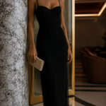 Vestido negro con brillo de fiesta | Stylicious (2)