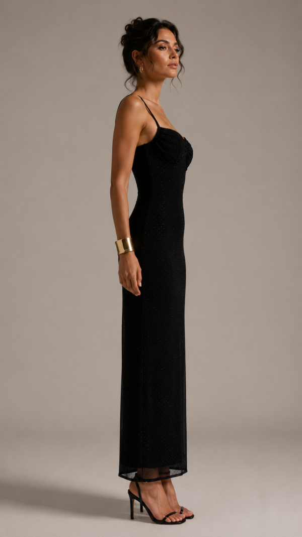 Vestido negro con brillo de fiesta | Stylicious (4)
