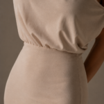 Vestido largo beige asimetrico | Stylicious (7)