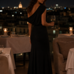 Vestido largo negro asimetrico de fiesta | Stylicious (3)