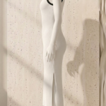 Vestido blanco y negro de punto | Stylicious (23)